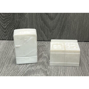 Vintage Superior Dollhouse Kitchen Set White Fridge Sink Stove 2 Piece Plastic